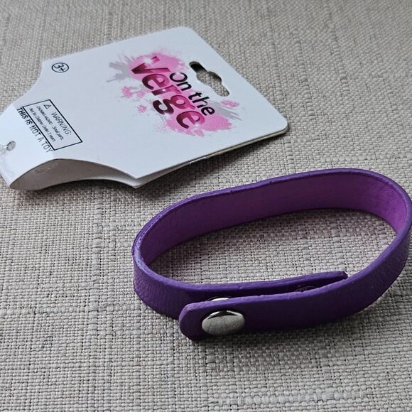 On the Verge Women Bracelet Purple Vegan Wrist Band Fashion Jewelry - Picture 2 of 10